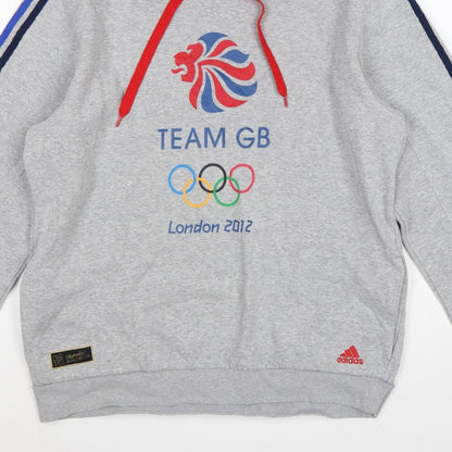 Adidas Men Grey XL Team GB London 2012 Olympic Pullover Hoodie