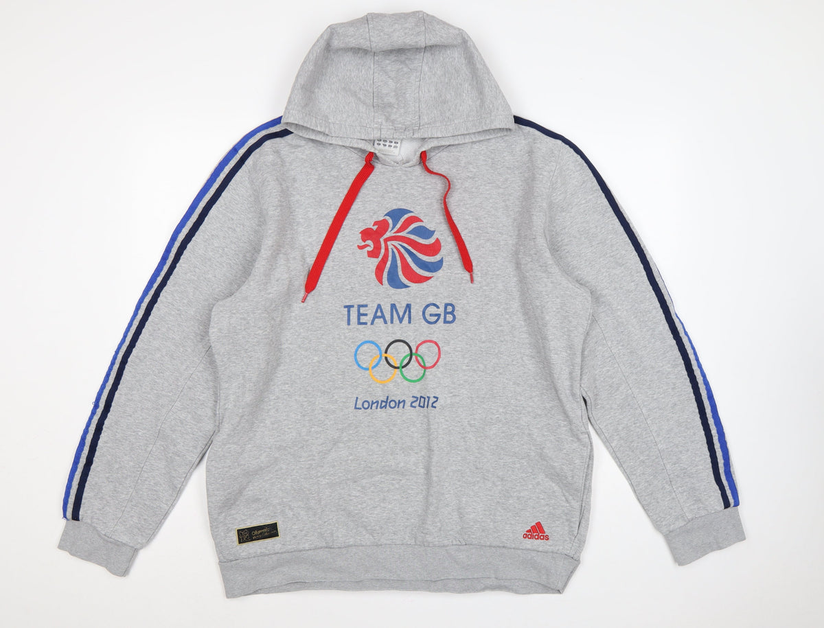Adidas Men Grey XL Team GB London 2012 Olympic Pullover Hoodie