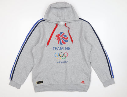 Adidas Men Grey XL Team GB London 2012 Olympic Pullover Hoodie