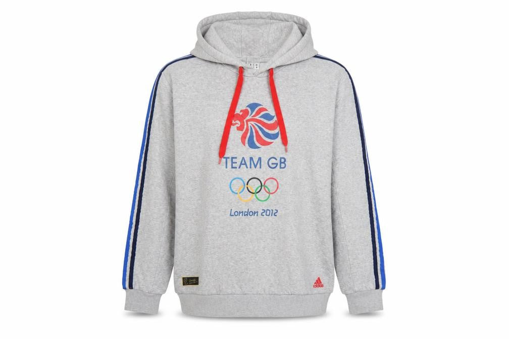Adidas Men Grey XL Team GB London 2012 Olympic Pullover Hoodie