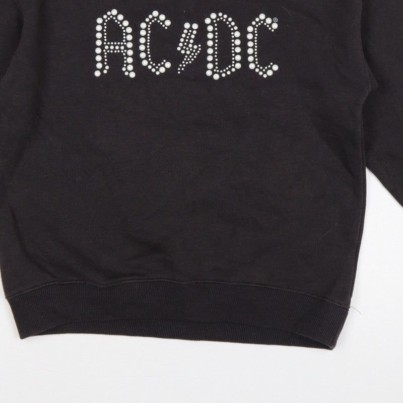 AC/DC Girls Black Pearl Logo Pullover Sweatshirt 13-14 Years
