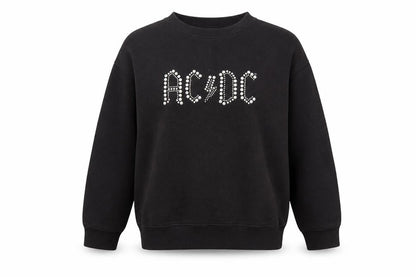 AC/DC Girls Black Pearl Logo Pullover Sweatshirt 13-14 Years