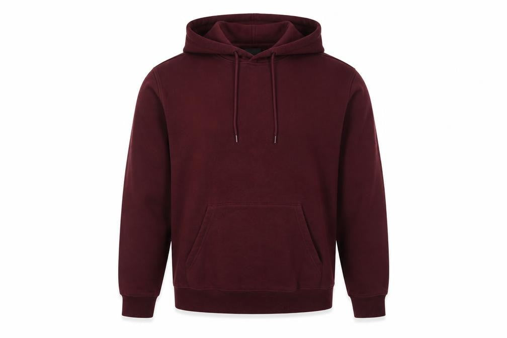 H&M Men Red M Relaxed Fit Pullover Hoodie Kangaroo Pocket