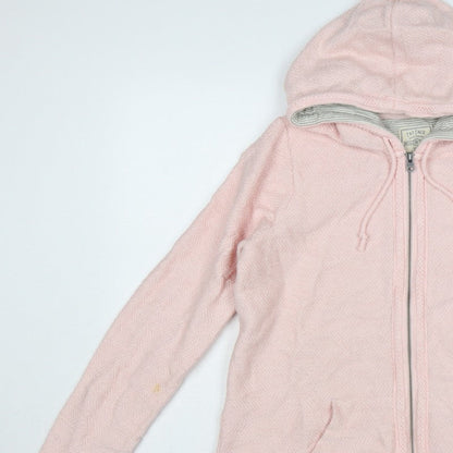 FatFace Women Pink M Full Zip Hooded Cotton Hoodie Pockets