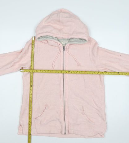 FatFace Women Pink M Full Zip Hooded Cotton Hoodie Pockets