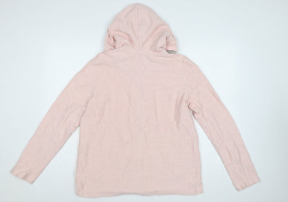 FatFace Women Pink M Full Zip Hooded Cotton Hoodie Pockets