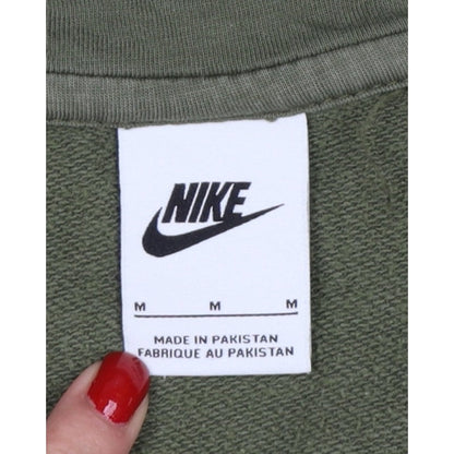 Nike Men Green M Full Zip Hooded Fleece Sweatshirt Logo