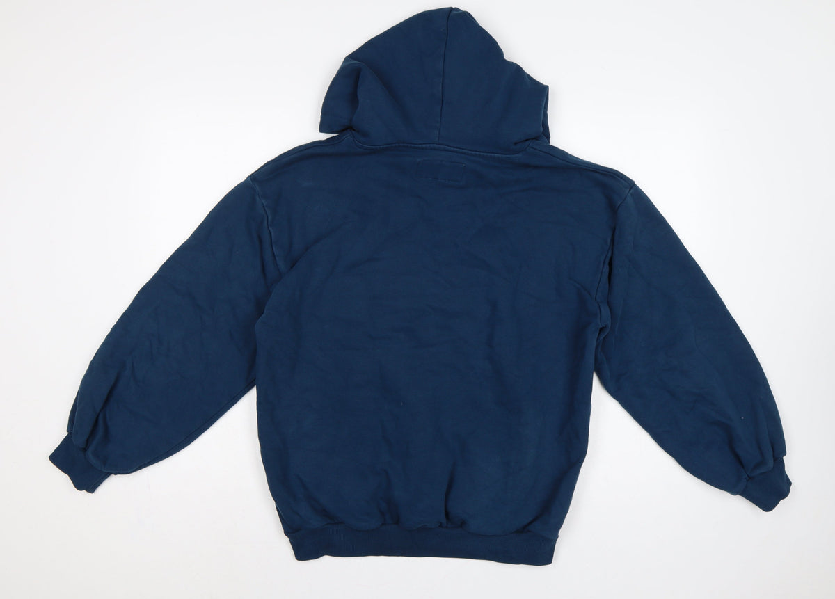 Dillinger Men’s Blue L Pullover Hooded Cotton Logo Hoodie