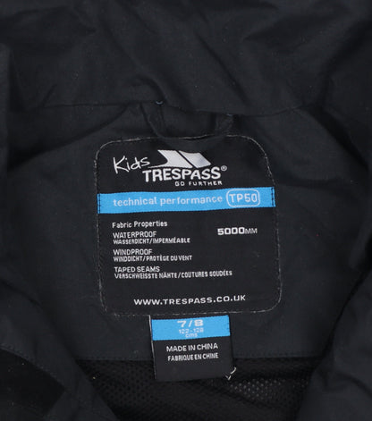 Trespass Boys Black 7-8 Years Ski Jacket Waterproof Windproof TP50