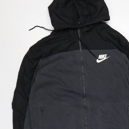 Nike Men’s Grey L Full Zip Hooded Sports Sweatshirt Jacket