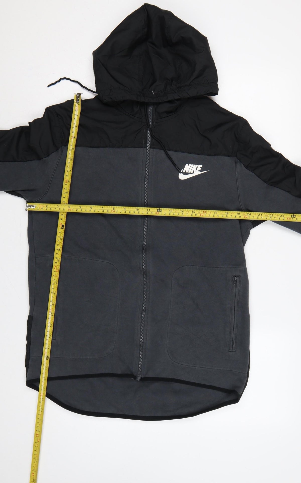 Nike Men’s Grey L Full Zip Hooded Sports Sweatshirt Jacket