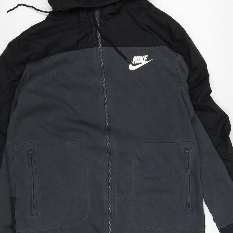 Nike Men’s Grey L Full Zip Hooded Sports Sweatshirt Jacket