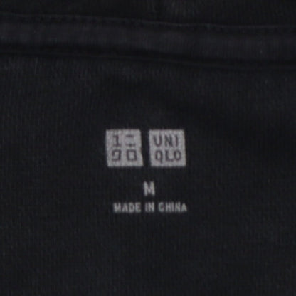 Uniqlo Men Black M Full Zip Cotton Hoodie Hooded Pockets