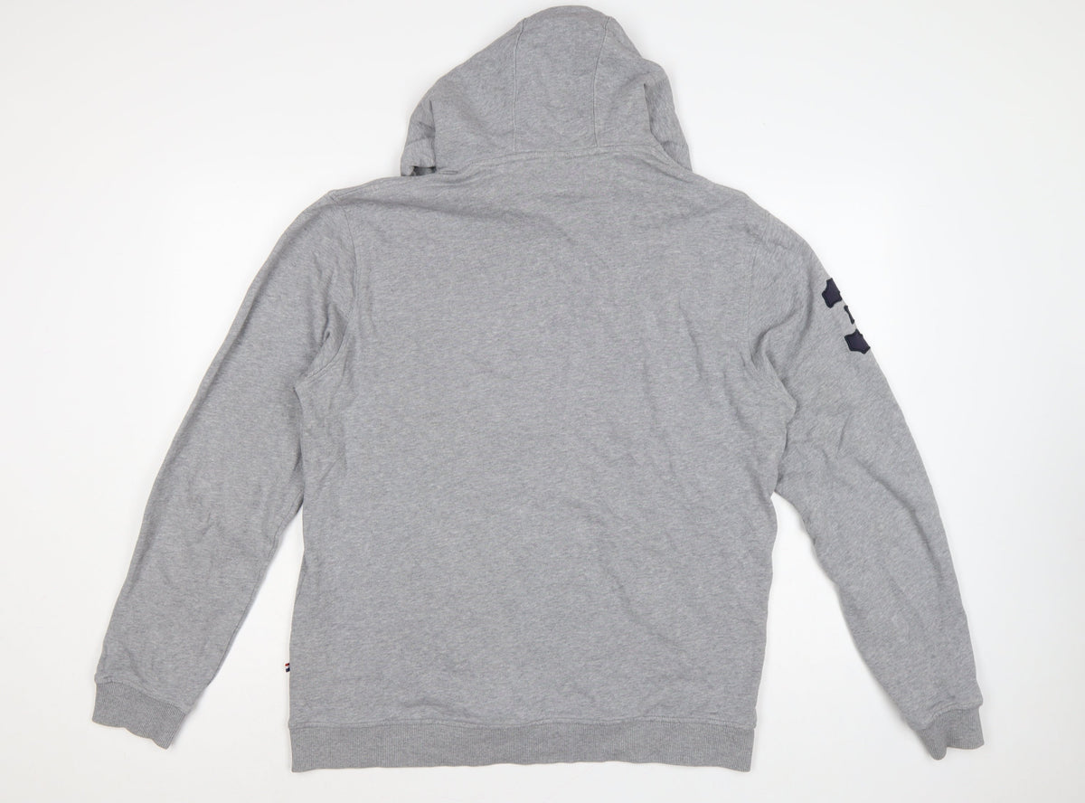 U.S. Polo Assn. Men’s Grey L Pullover Hoodie Embroidered Logo