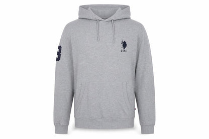 U.S. Polo Assn. Men’s Grey L Pullover Hoodie Embroidered Logo
