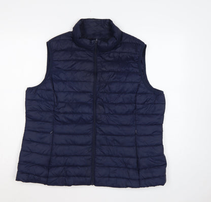 St. Bernard Womens Blue UK 22 Quilted Puffer Bodywarmer Waistcoat