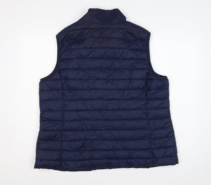 St. Bernard Womens Blue UK 22 Quilted Puffer Bodywarmer Waistcoat