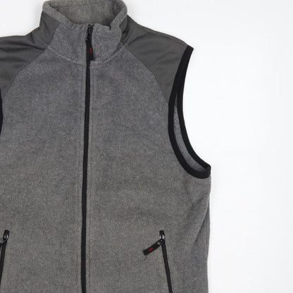 Old Navy Men’s Grey M Fleece Full Zip Outdoor Waistcoat Gilet