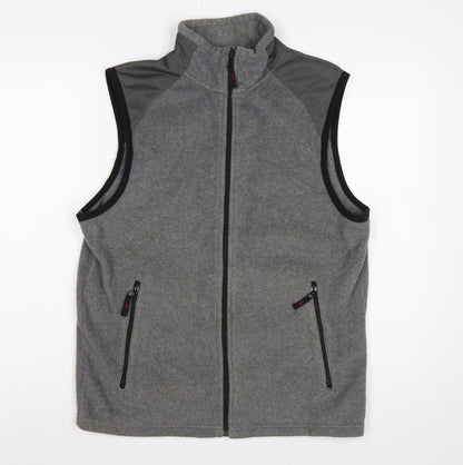 Old Navy Men’s Grey M Fleece Full Zip Outdoor Waistcoat Gilet
