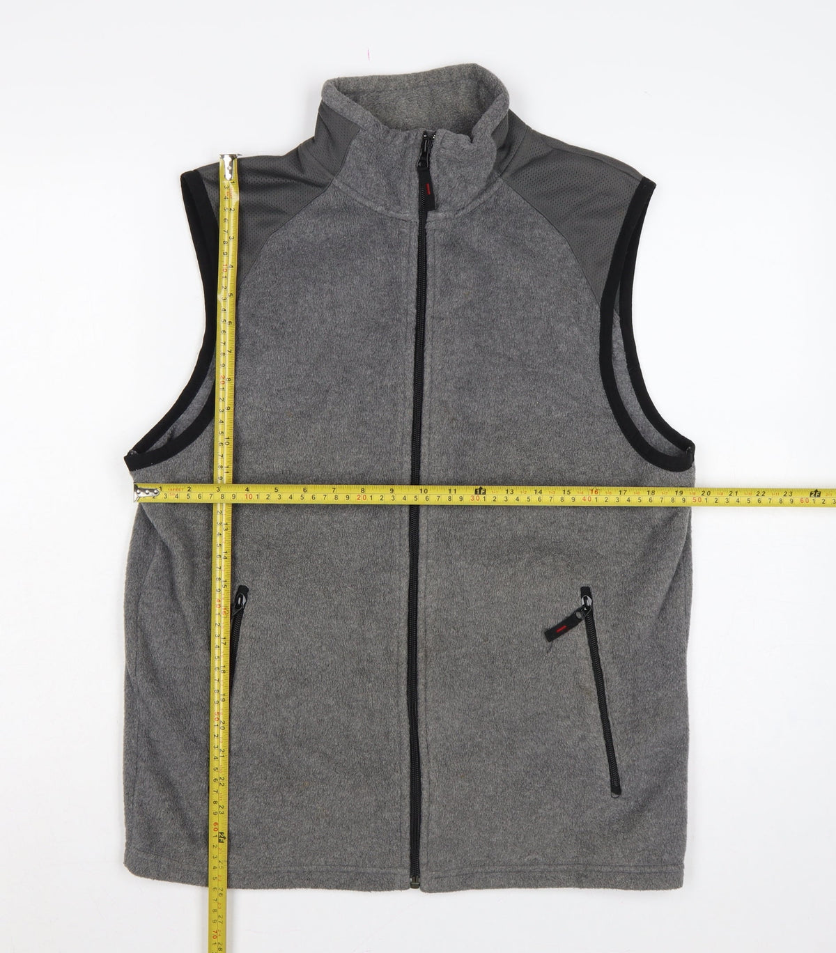 Old Navy Men’s Grey M Fleece Full Zip Outdoor Waistcoat Gilet