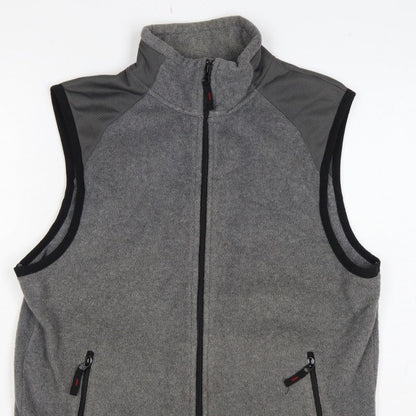 Old Navy Men’s Grey M Fleece Full Zip Outdoor Waistcoat Gilet