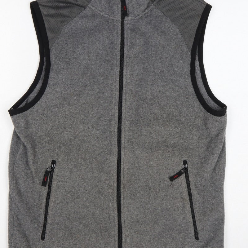 Old Navy Men’s Grey M Fleece Full Zip Outdoor Waistcoat Gilet