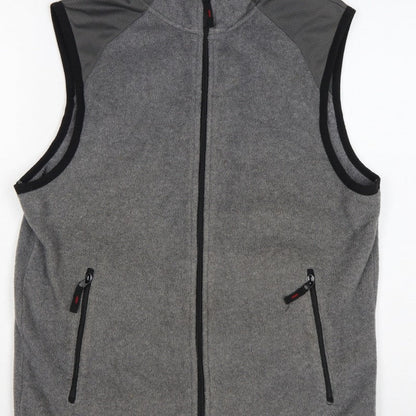 Old Navy Men’s Grey M Fleece Full Zip Outdoor Waistcoat Gilet