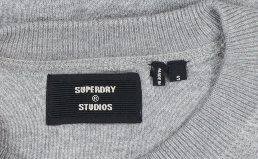 Superdry Studios Men's Grey S Crew Neck Pullover Sweatshirt