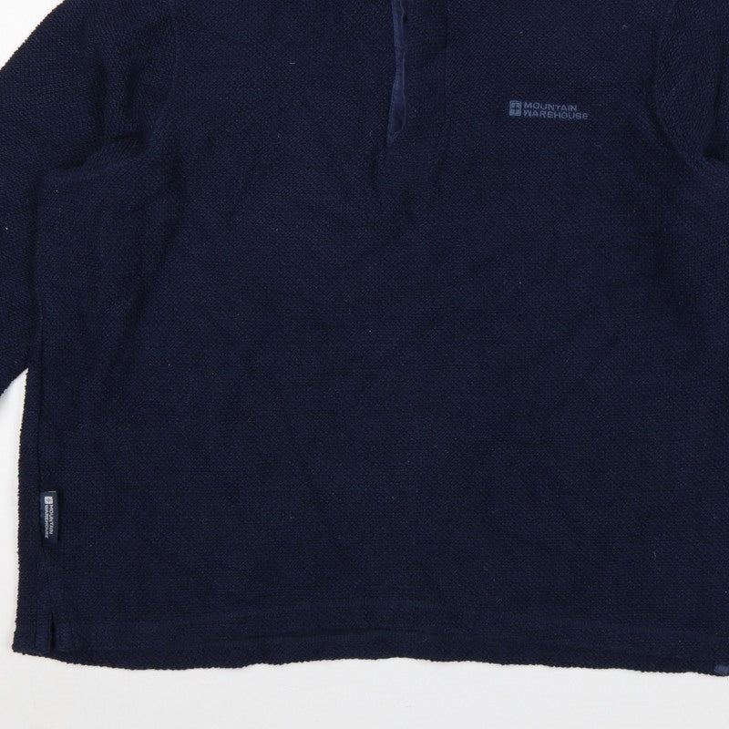 Mountain Warehouse Men’s Blue XL 1/4 Zip Fleece Sweatshirt