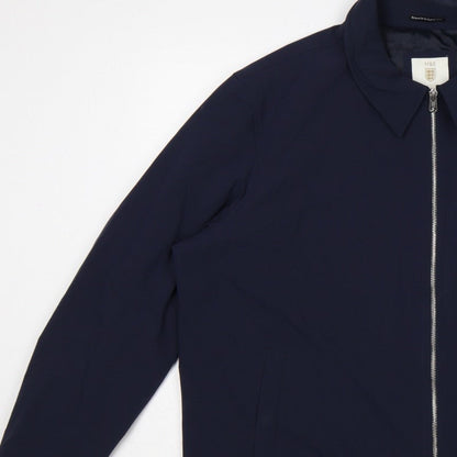 Marks and Spencer Men’s Blue 3XL Zip Front Lined Basic Jacket