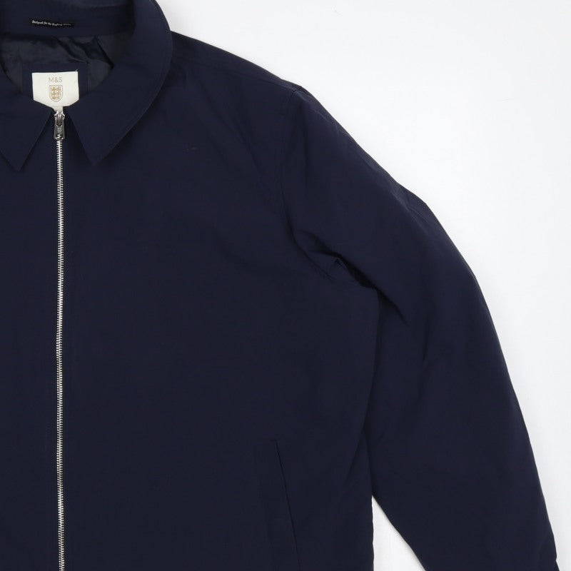 Marks and Spencer Men’s Blue 3XL Zip Front Lined Basic Jacket