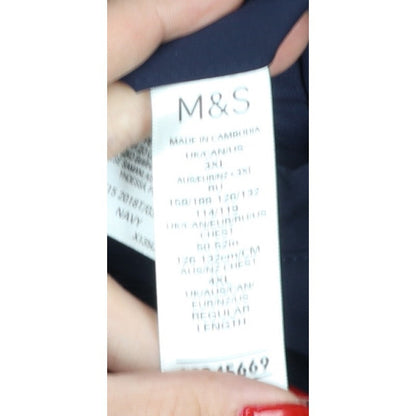 Marks and Spencer Men’s Blue 3XL Zip Front Lined Basic Jacket