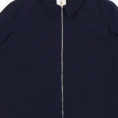 Marks and Spencer Men’s Blue 3XL Zip Front Lined Basic Jacket