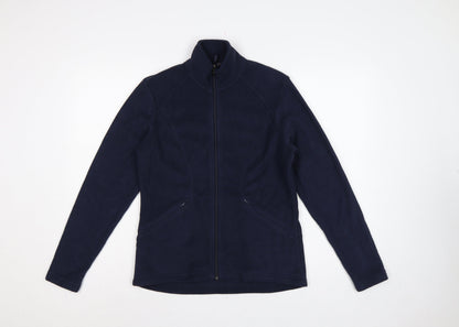 Marks and Spencer Women Blue UK 10 Fleece Full Zip Basic Jacket