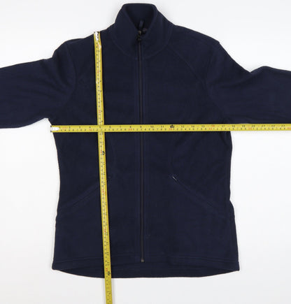Marks and Spencer Women Blue UK 10 Fleece Full Zip Basic Jacket