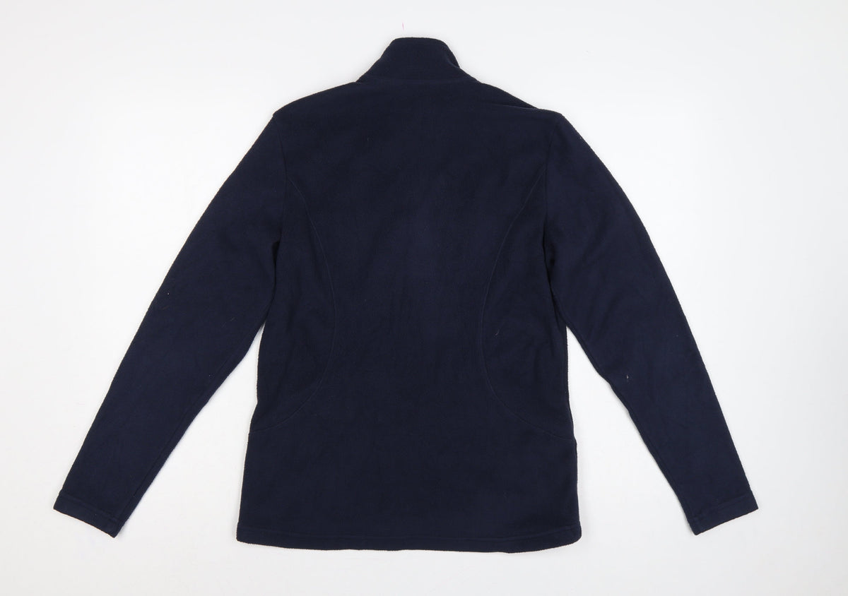 Marks and Spencer Women Blue UK 10 Fleece Full Zip Basic Jacket