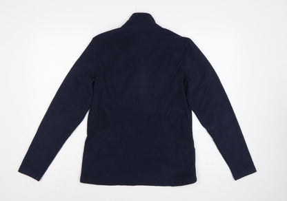 Marks and Spencer Women Blue UK 10 Fleece Full Zip Basic Jacket