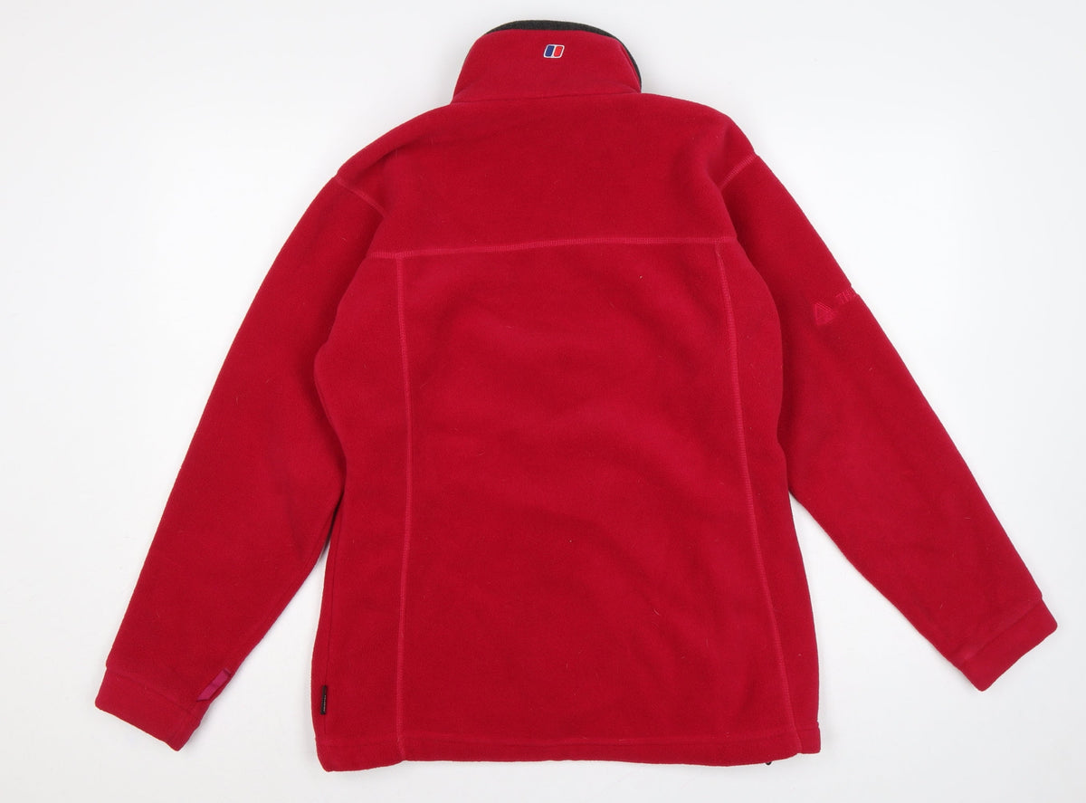 Berghaus Women Red Size 12 Full Zip Fleece Jacket Outdoor