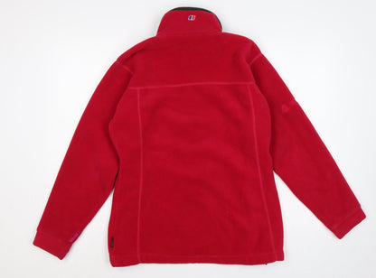 Berghaus Women Red Size 12 Full Zip Fleece Jacket Outdoor