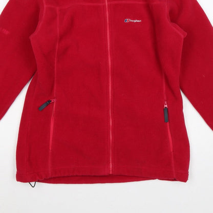 Berghaus Women Red Size 12 Full Zip Fleece Jacket Outdoor