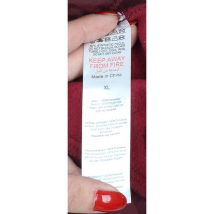PrettyLittleThing Women Red XL Colour Block Fleece Bomber Jacket