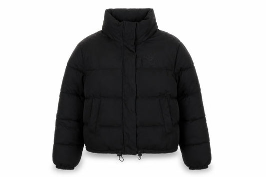SDNY Women’s Black UK 12 Short Puffer Jacket Logo Zip Padded