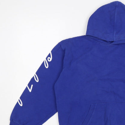 Converse Boys Blue 12-13 Years Pullover Hoodie Logo Graphic Print