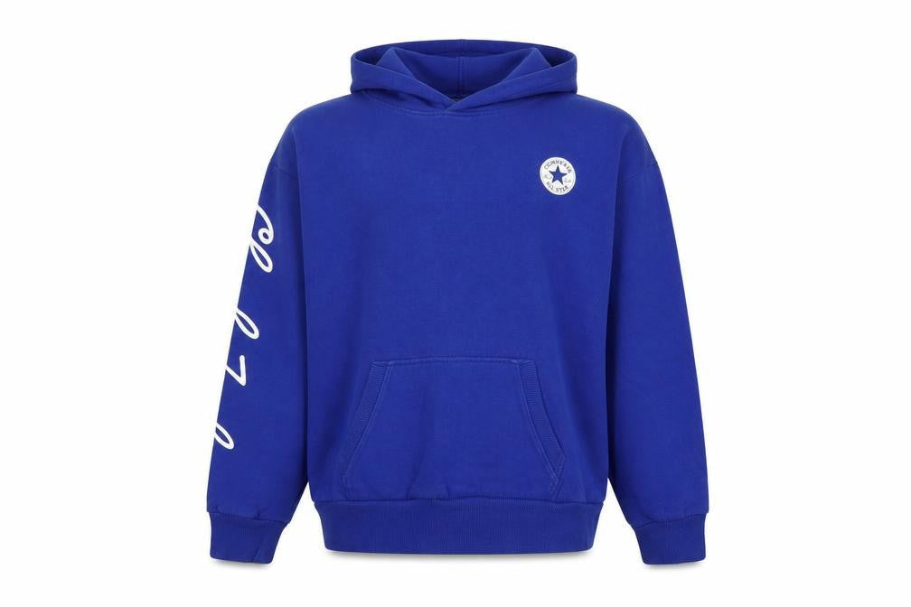 Converse Boys Blue 12-13 Years Pullover Hoodie Logo Graphic Print