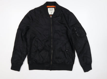 Tortured Genius Men's Black L Nylon Padded Bomber Jacket
