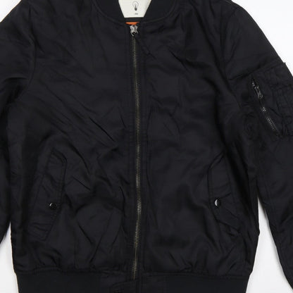 Tortured Genius Men's Black L Nylon Padded Bomber Jacket