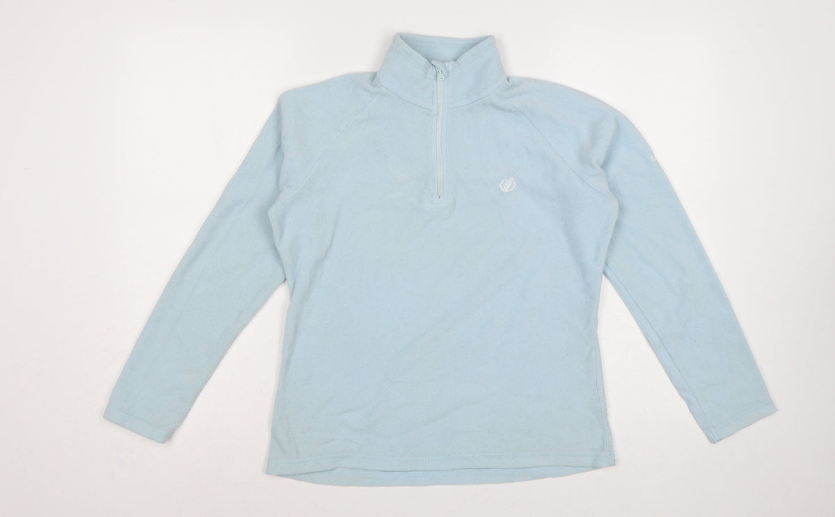 Dare 2b Women Blue UK 10 Fleece 1/2 Zip High Neck Pullover Sweatshirt