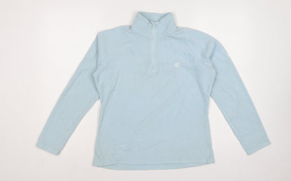 Dare 2b Women Blue UK 10 Fleece 1/2 Zip High Neck Pullover Sweatshirt