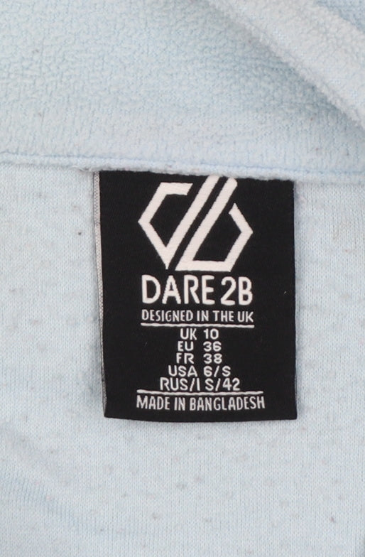 Dare 2b Women Blue UK 10 Fleece 1/2 Zip High Neck Pullover Sweatshirt
