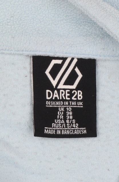 Dare 2b Women Blue UK 10 Fleece 1/2 Zip High Neck Pullover Sweatshirt
